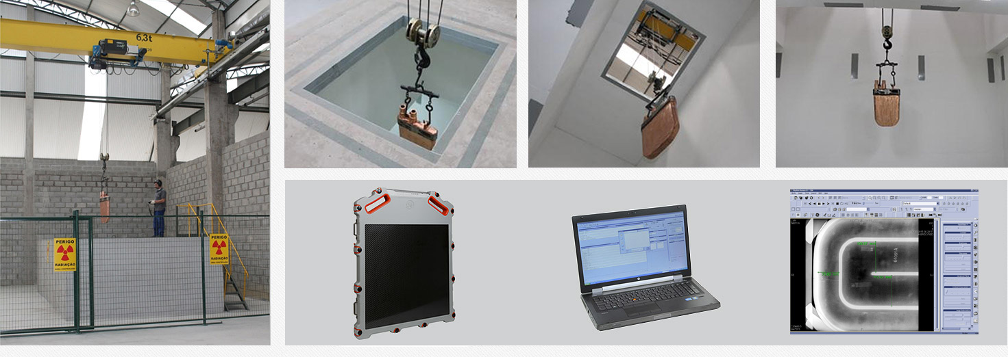 O acesso ao bunker é realizado diretamente da linha de produção e a classe de isolamento permite realizar as radiografias sem interrupção das demais atividades.