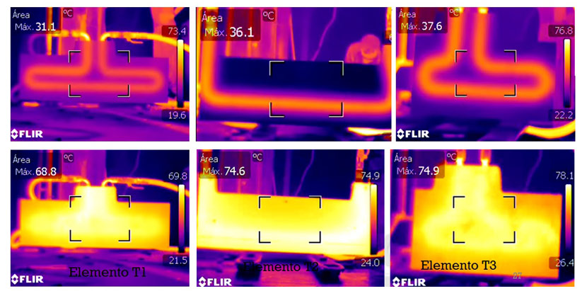 Teste termográfico em elementos com tubo de Monel para verificação da qualidade do caldeamento da interface cobre/monel